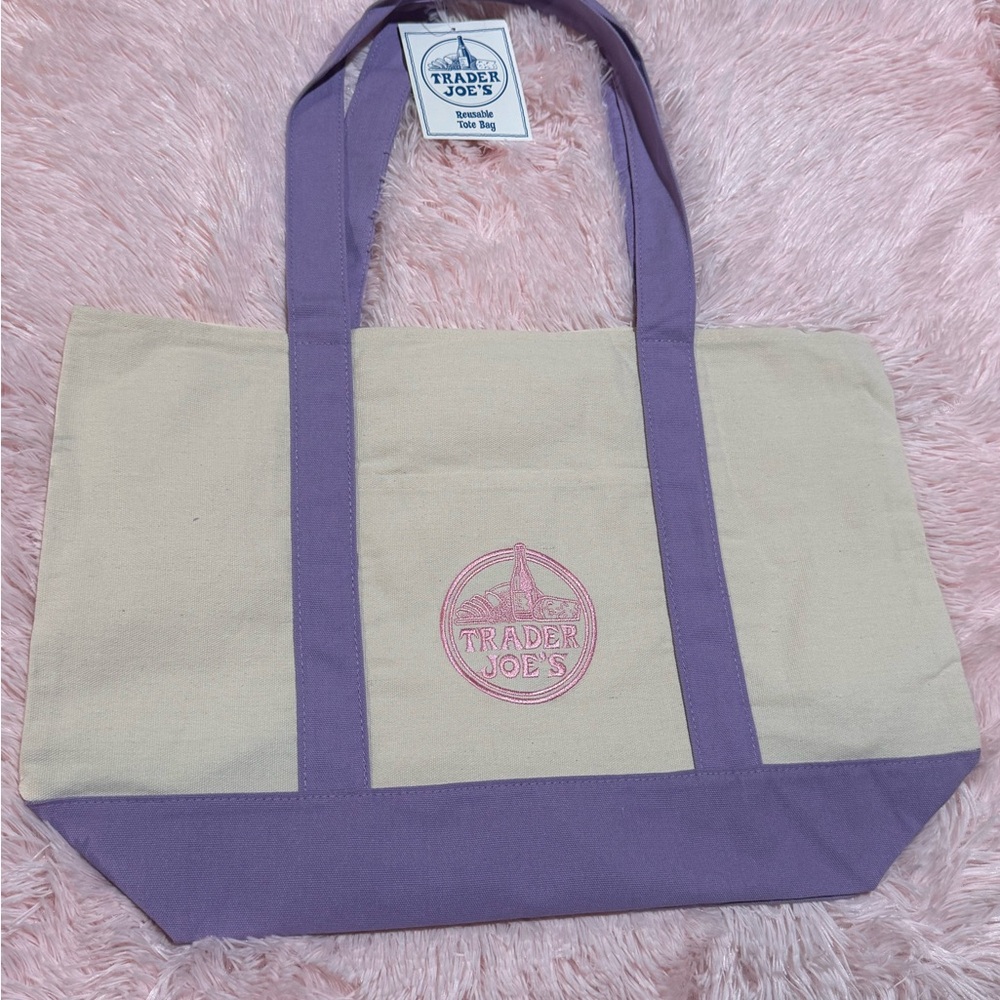 Trader Joe’s Lavender Large Tote Bag